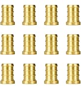 SUNGATOR (12-Pack) 1/2 Inch PEX Barb Plug End Cap, No Lead Brass Crimp Fitting
