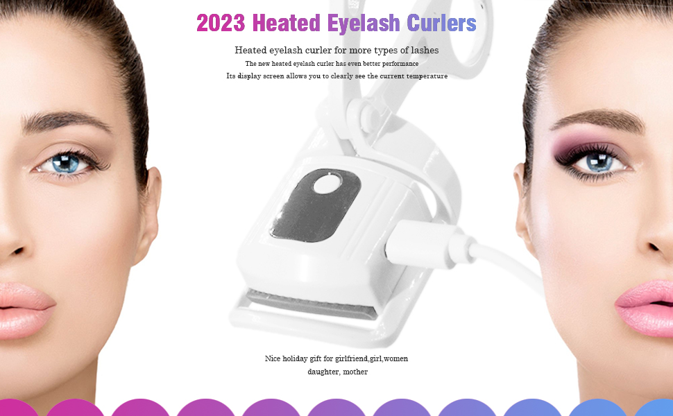 Heated Eyelash Curlers White 