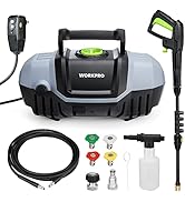 WORKPRO Pressure Washer, 1900 PSI Max 1.8 GPM Max Electric Pressure Washer with 4 Nozzles, Foam C...