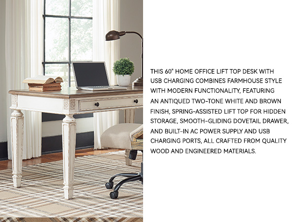 Ashley ライティングビューロ　デスク Amazon.com: Signature Design by Ashley Realyn French Country