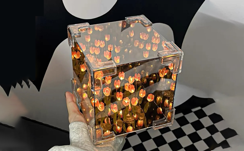tulip lamp mirror aesthetic tulip lamp tulip light lamp aesthetic gifts cute