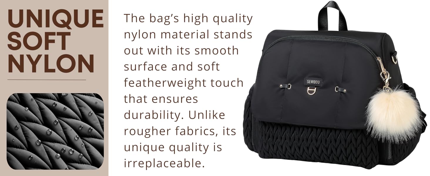 Allie Backpack Stylish Diaper Bag,Travel Baby Bag Insulated Pockets,Changing Pad, Stroller Clips