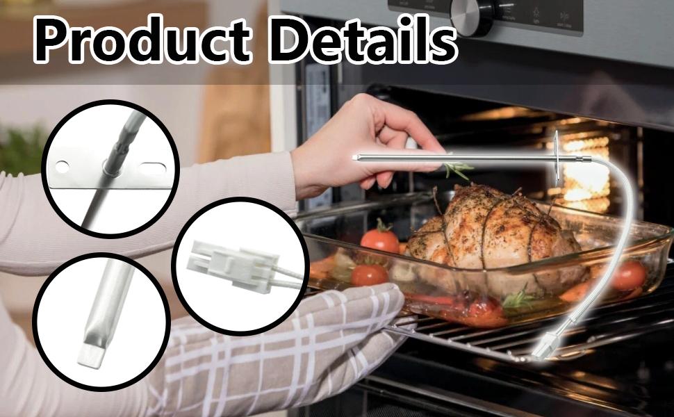 Oven Temperature Sensor Fits for GE Hotpoint Oven,Replaces WB20K10015,PD00023187,1085891