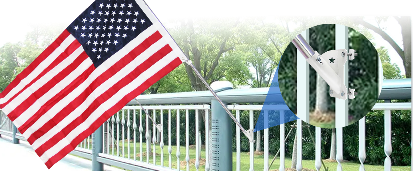 Flag Pole Holder Flag Pole Bracket for 1" Dia Flag Pole