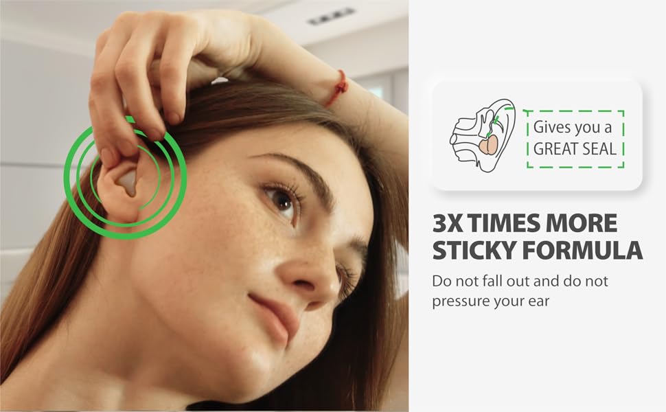 PQ Wax Ear Plugs for Sleep 50 Beige Silicone Wax Earplugs