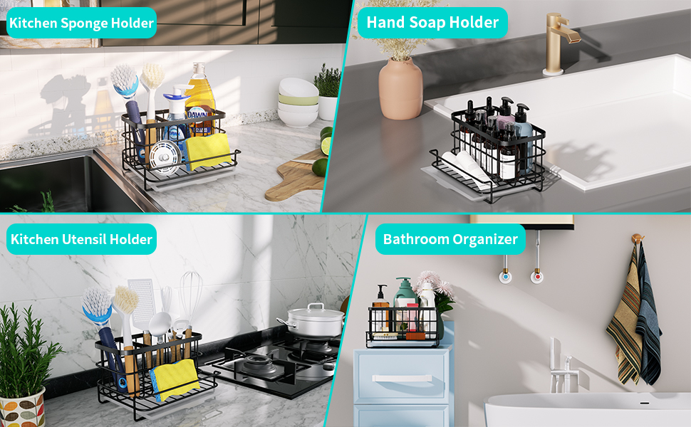 HapiRm Sink Caddy Sink Tidy, Kitchen Sink Organiser Kitchen Tidy with