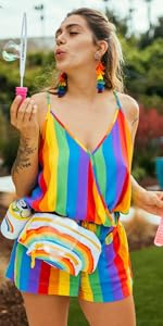 Pride fanny packs romper festival