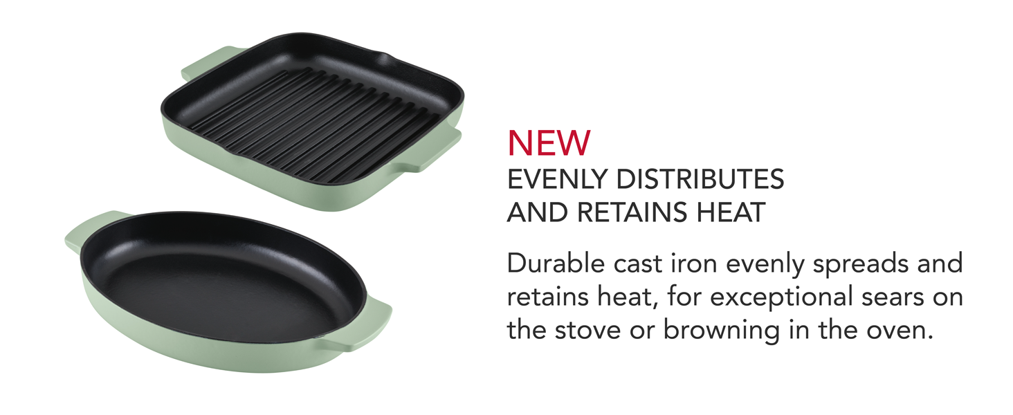 KitchenAid Enameled Cast Iron Au Gratin Oval Roasting Pan