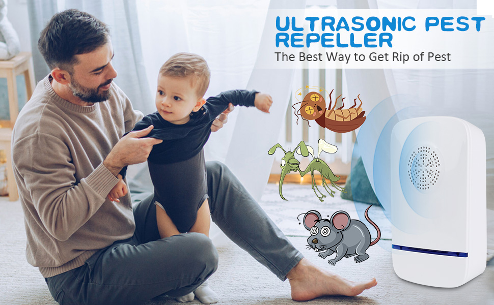 Insect Repellent Plug in, 4 Pack Ultrasonic Pest Repeller, Electronic