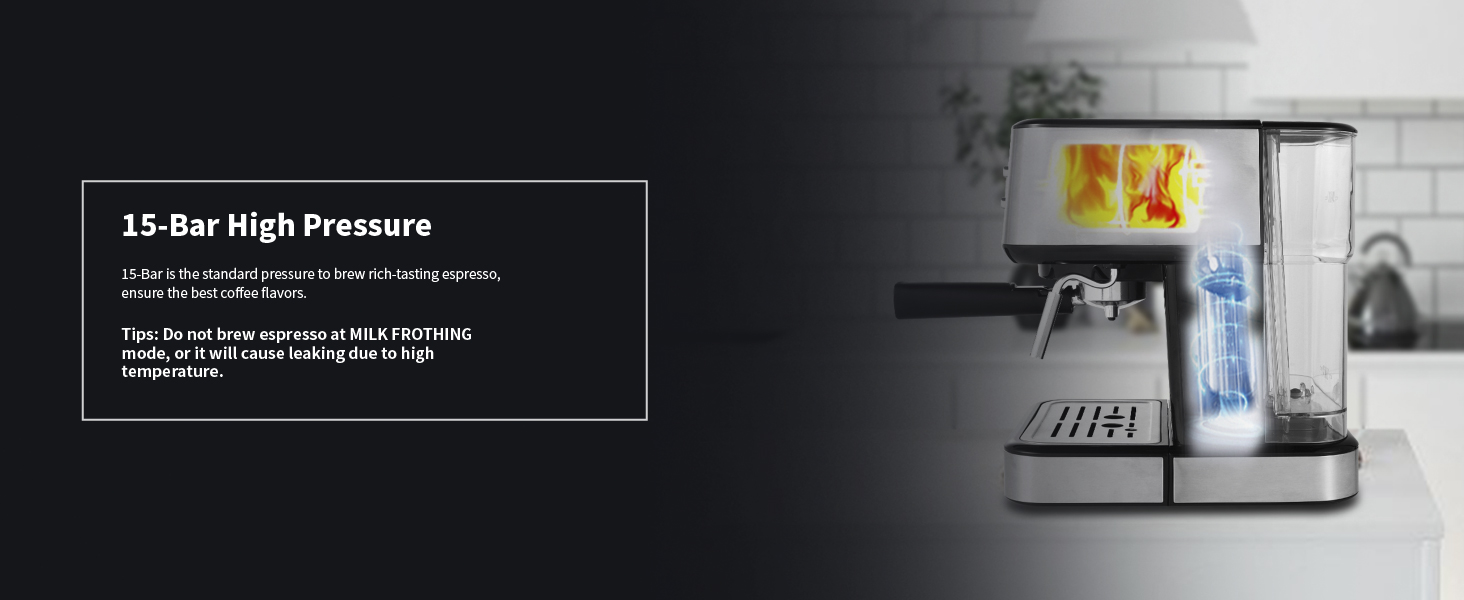 Gevi Espresso Machine 15 Bar, Expresso Coffee Machine With