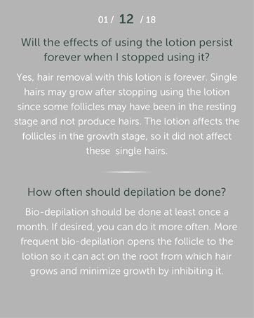 Will the effects of using the Makeda lotion persist forever when I stopped using it?