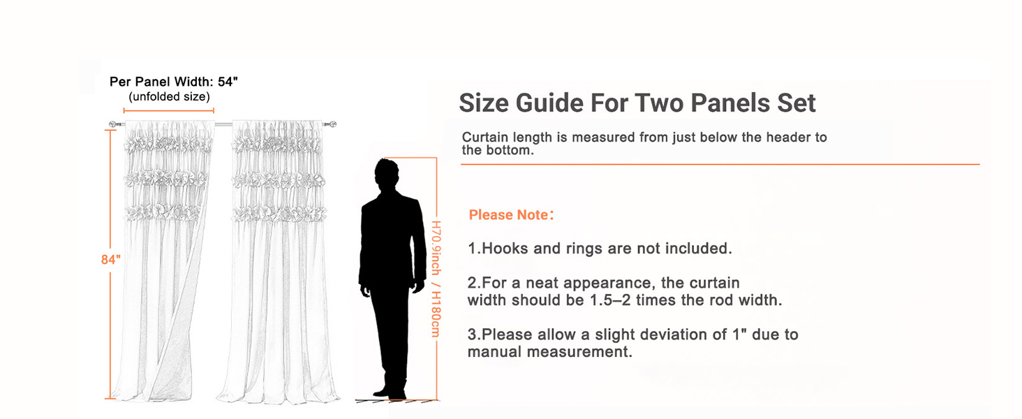 SIZE GUIDE FOR 2-PANEL SET