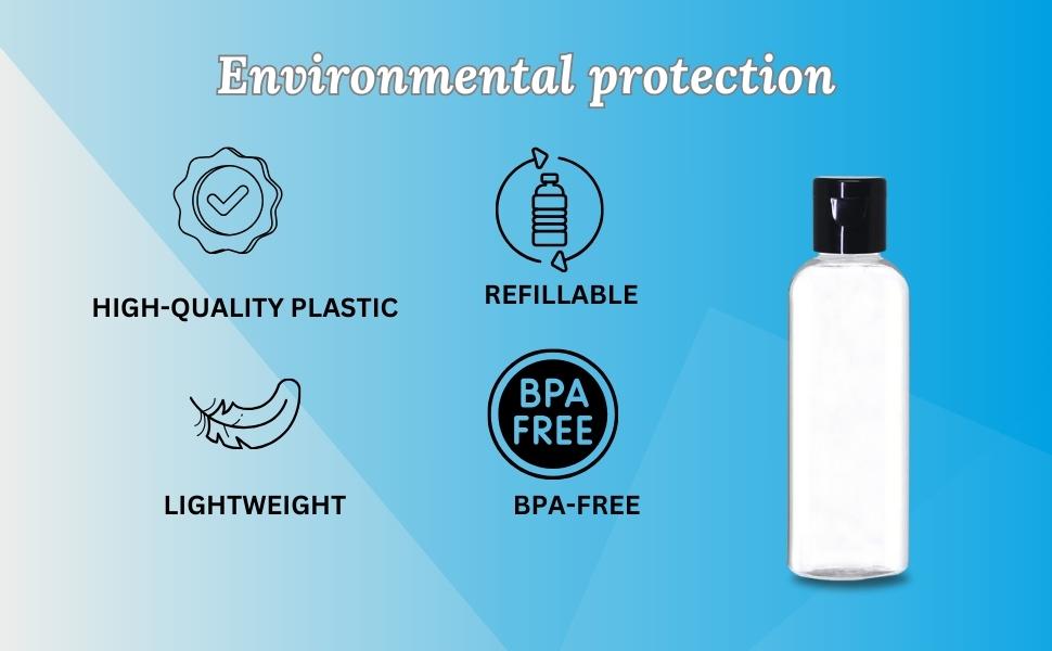 Cosmetic Travelling Containers Squeeze Bottles With Black Flip Cap For Toiletries,Shampoo