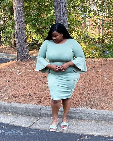 green dresses for women christmas party elegant casual plus size long sleeve