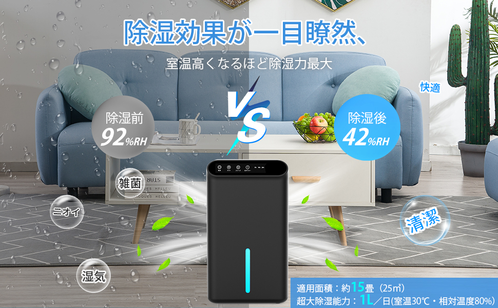 Amazon.co.jp: 【2025最新進化】除湿機 小型 除湿器 空気清浄機