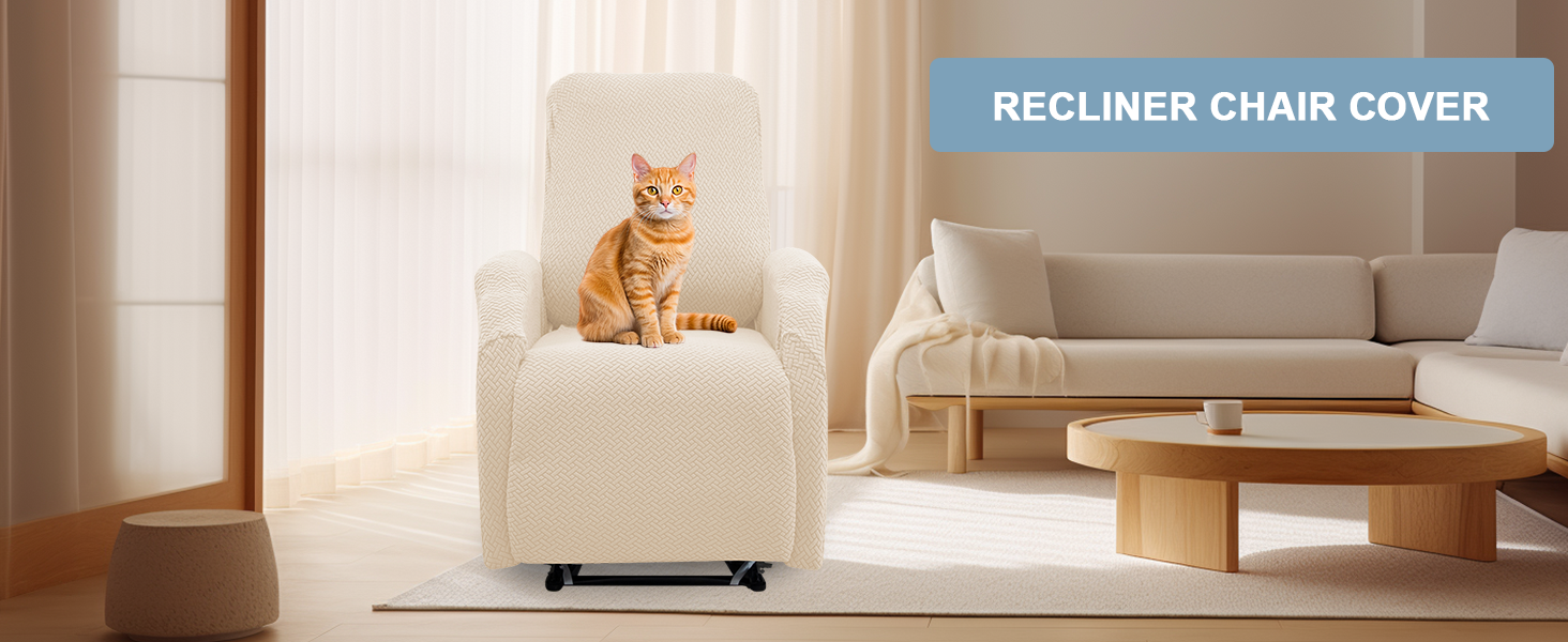 HAOYONG Recliner Chair Cover 4 Piece Recliner Sofa