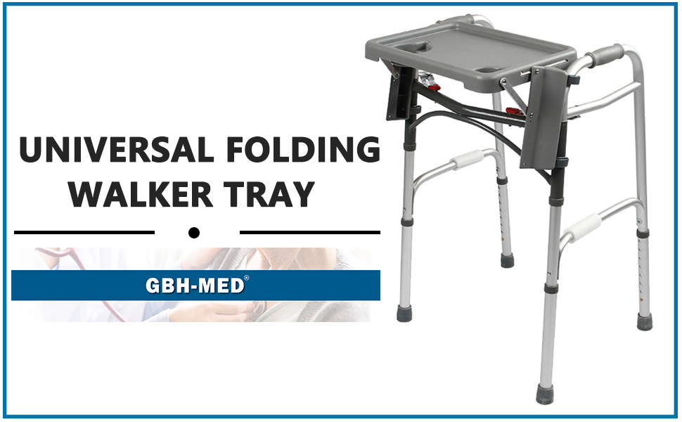 Folding Walker Tray Removable Rollator Desk Lap Board