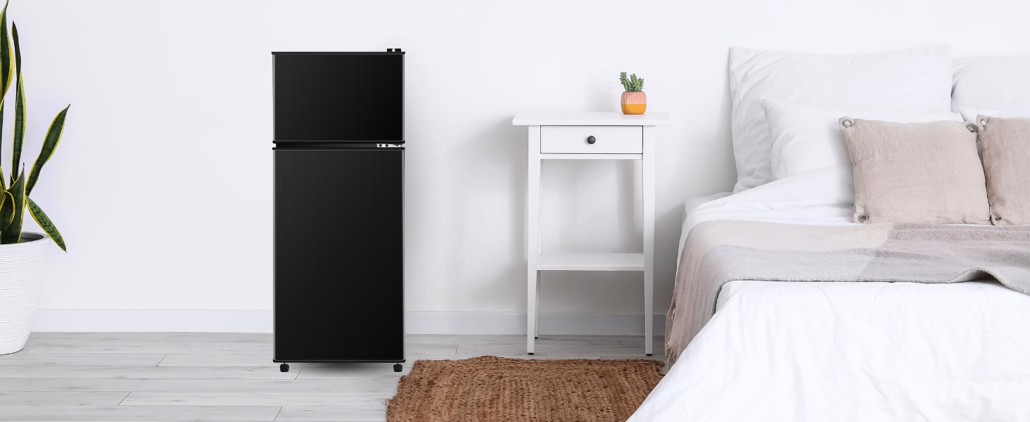 small fridge with freezer