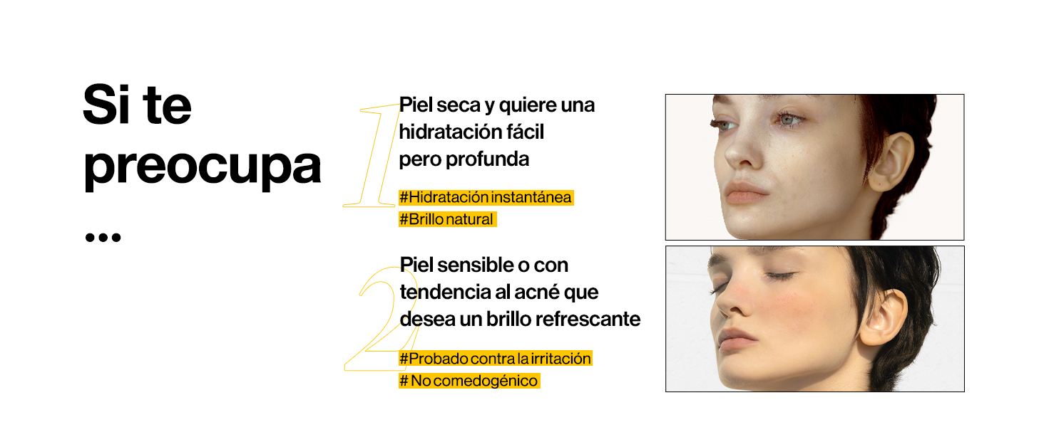 uma colagem de fotos do rosto de uma mulher com uma sobreposição de texto que diz: `` Quero ter um rosto natural com um pouco de cabelo natural