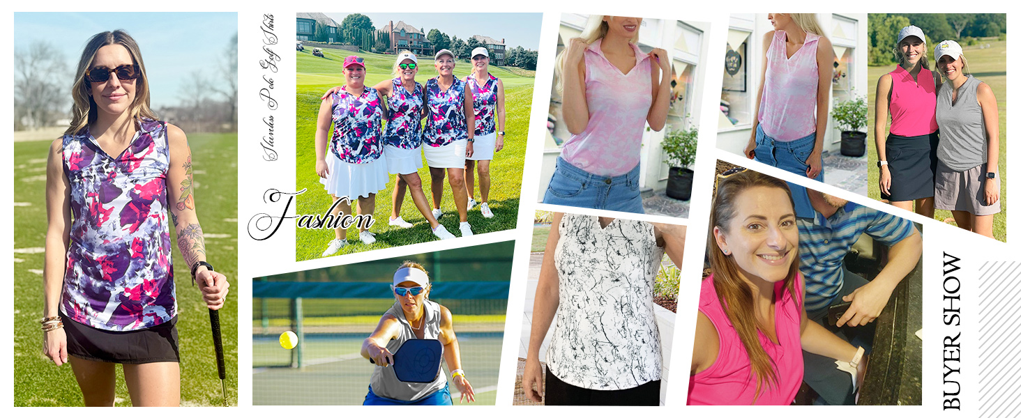 Womens Sleeveless Golf Polo Shirts