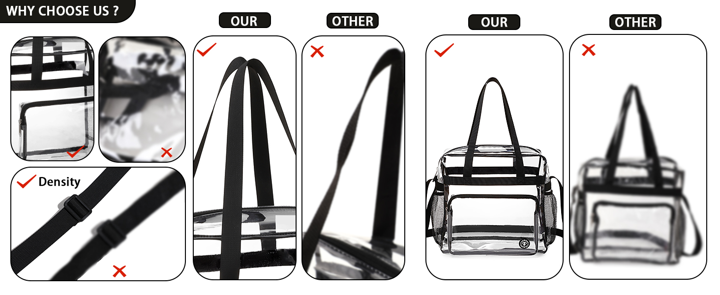 clear purses for women stadium crossbody