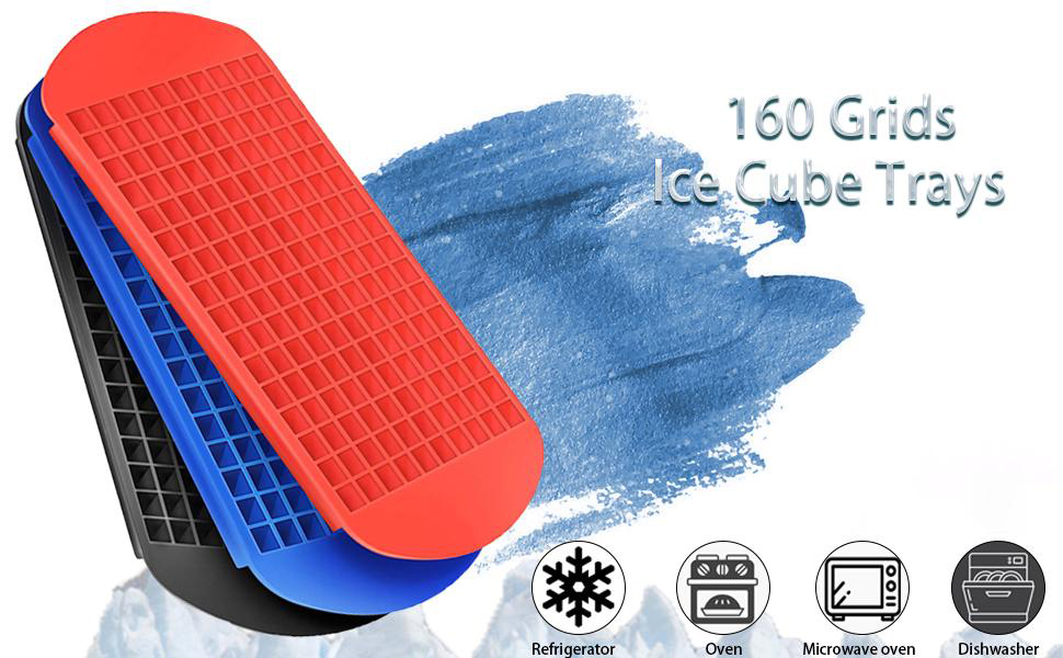 Buy KARP Silicone Mini Ice Cube Trays 160 Small Crushed Ice Cube