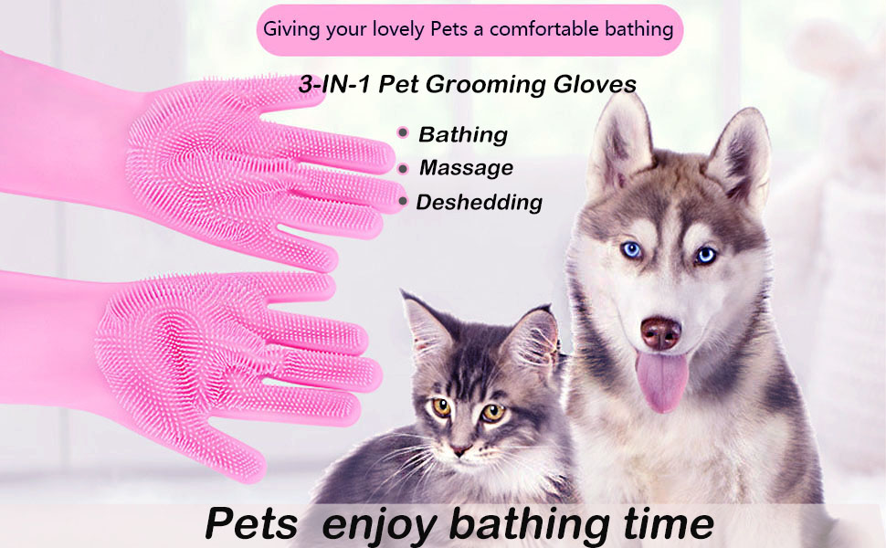 pet bathing glove