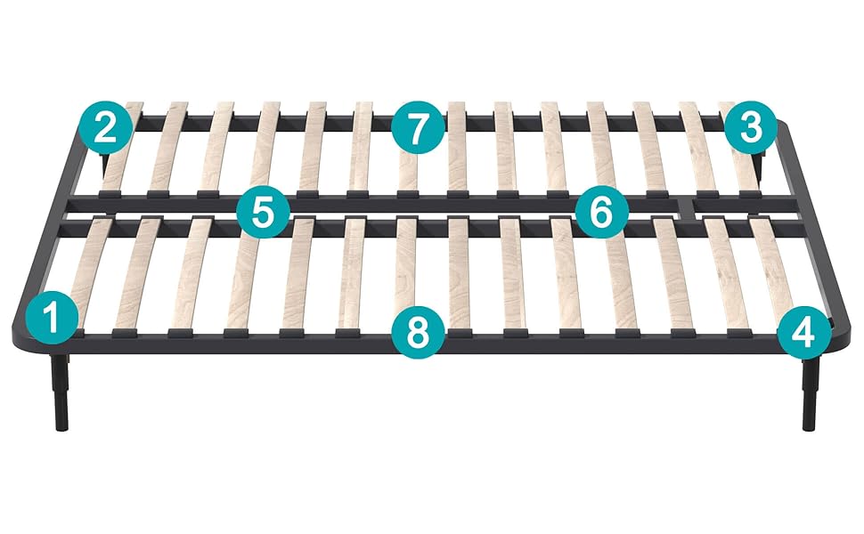 4 PCS Adjustable Bed Support Legs, 7"13" Metal Furniture