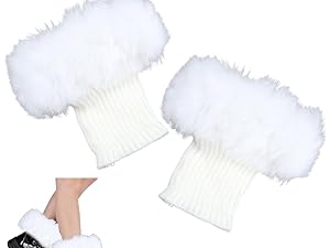 brown fuzzy leg warmers,furry boot cuff leg warmers,brown fur leg cuffs