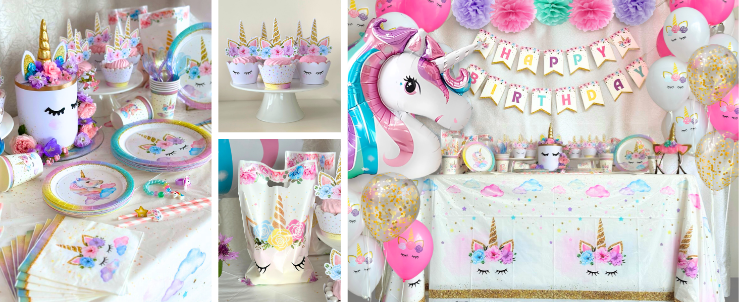 Unicorn Birthday Party supplies