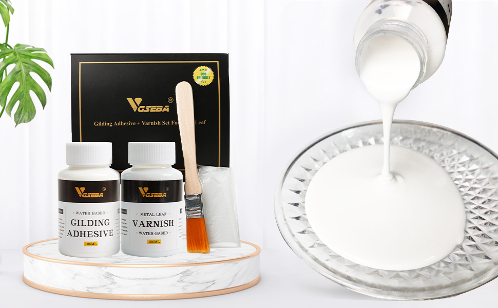 Gold Leaf Adhesive,Gilding Adhesive Set,Metal Leaf Glue and