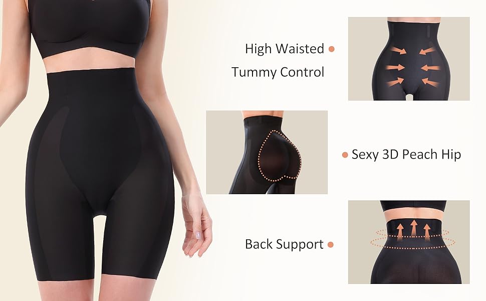 high waisted shapewear for women tummy control 