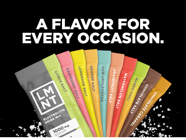 a flavor for every occassion shop all cold and hot flavor packets from LMNT