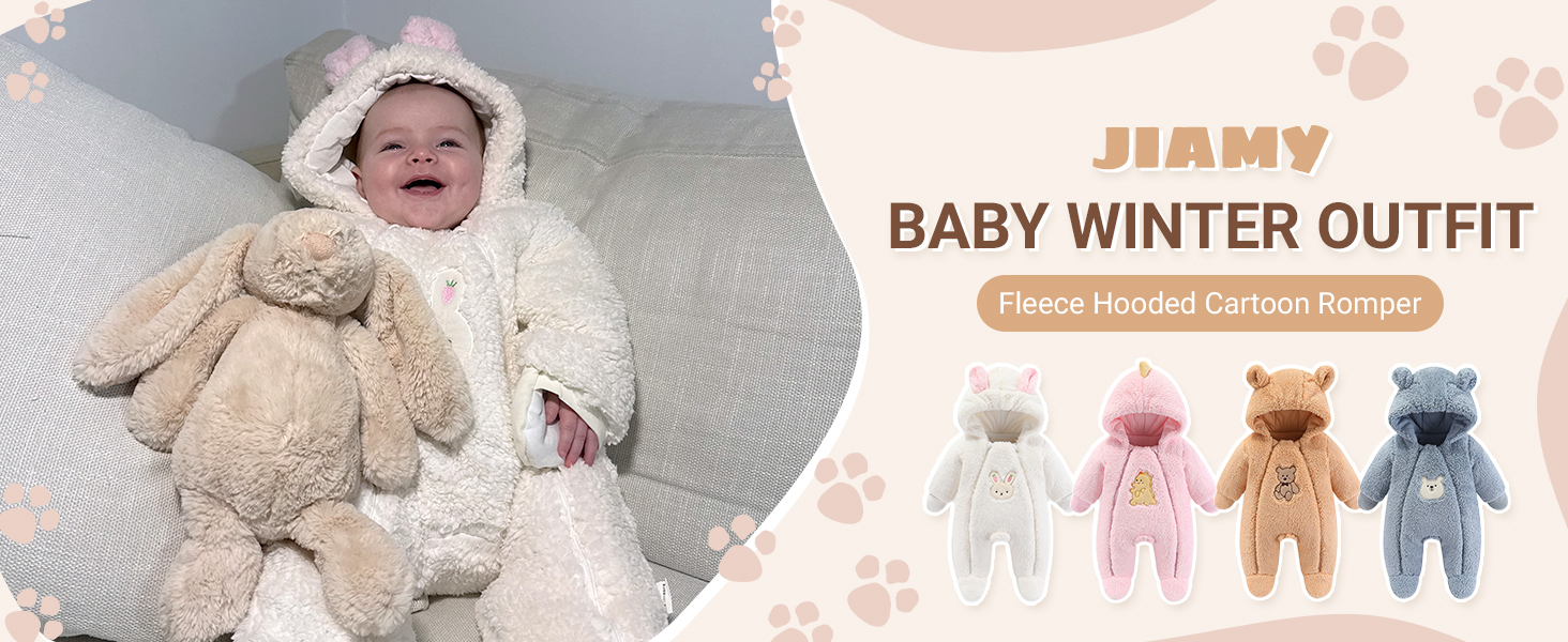 Baby Snowsuit Hooded Romper Winter Outfits