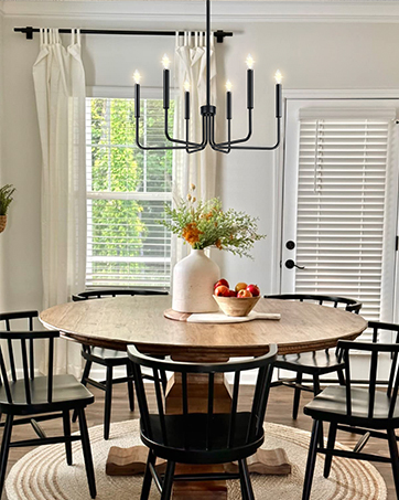 black chandelier
