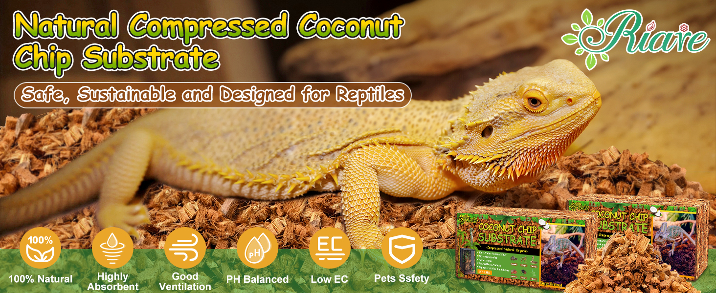 Natural Coconut Chips Substrate for Reptiles