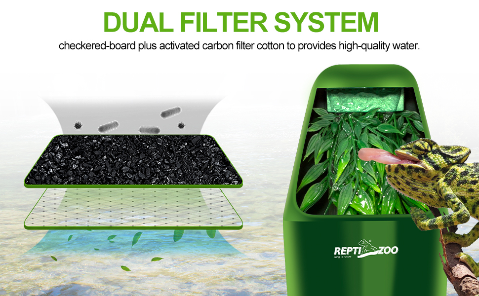 REPTIZOO Reptile Waterfall Automatic Reptile Drinking