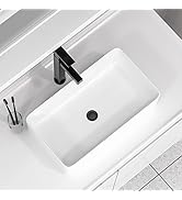 Rectangular Vessel Sink For Bathroom - Fulorni 24