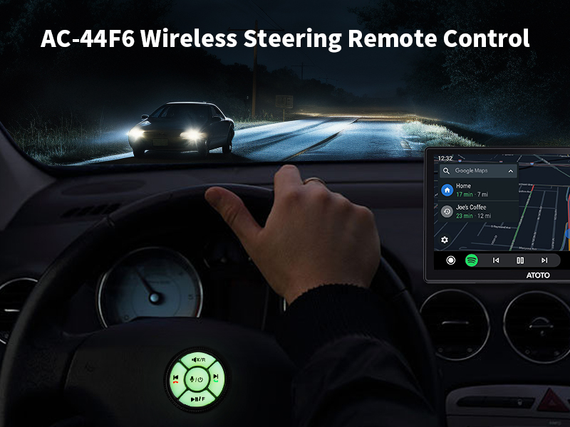 ATOTO P8 Portable 7'' QLED Display Car Radio, with HD 1080P Rear DVR