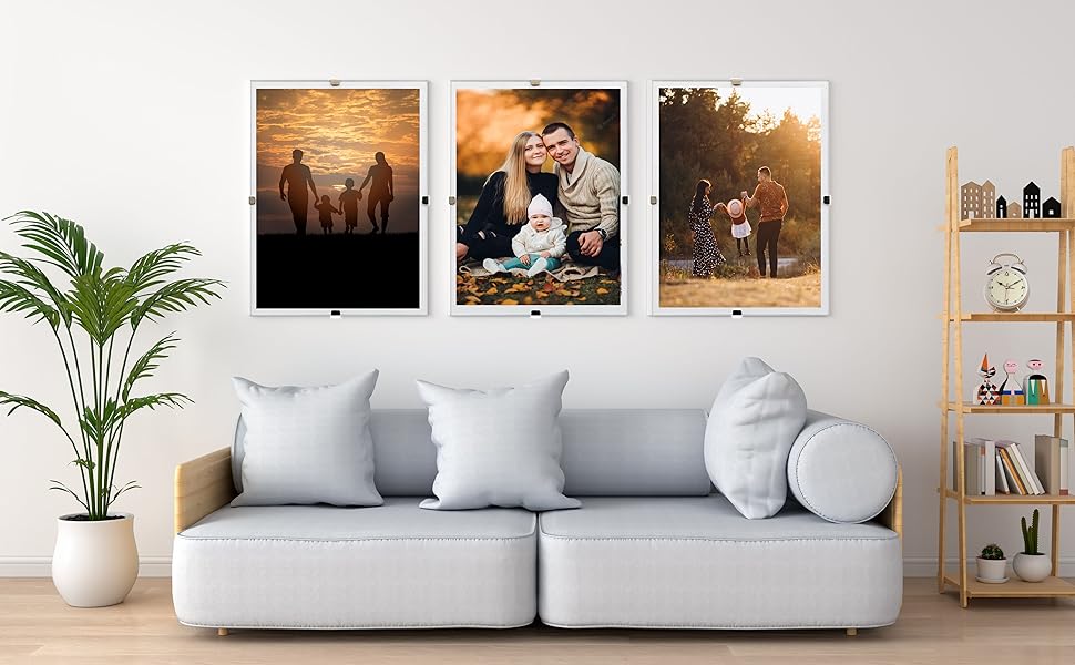 FRAMASA Clip Frame Picture Photo Size 70x50CM Frameless Frames For