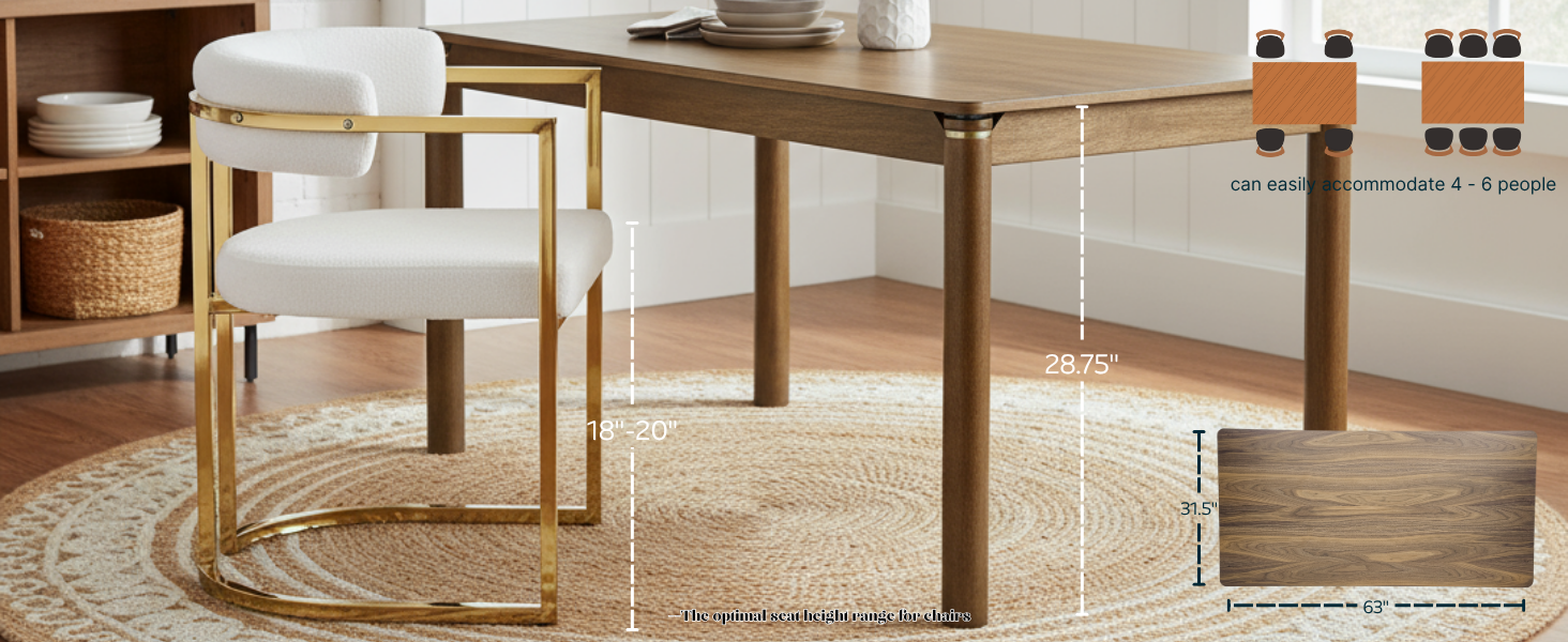 walnut wooden dining table