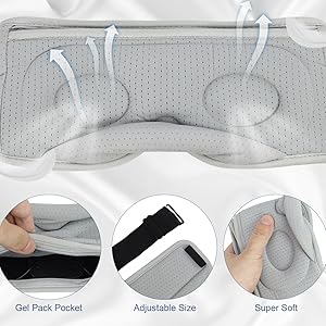 comfortable sleep eye mask with headphones