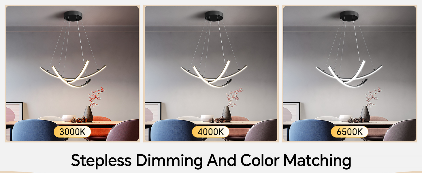 JYUWRIVG Led Modern Pendant Light with Remote Control