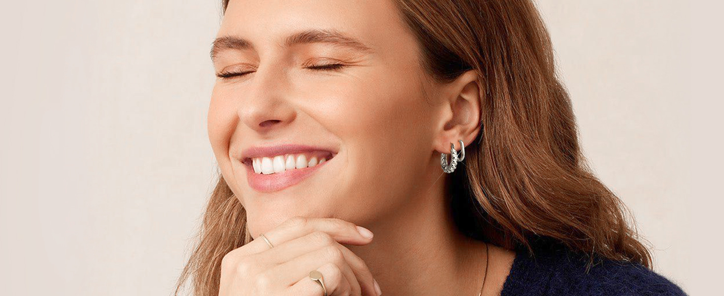 small silver earrings