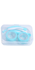 eyeglasses and contact lens case