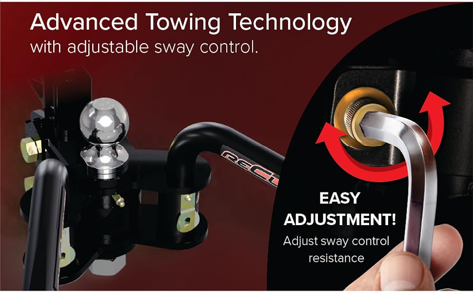 Camco EazLift ReCurve R3 1,000lb Camper/RV Weight Distribution Hitch