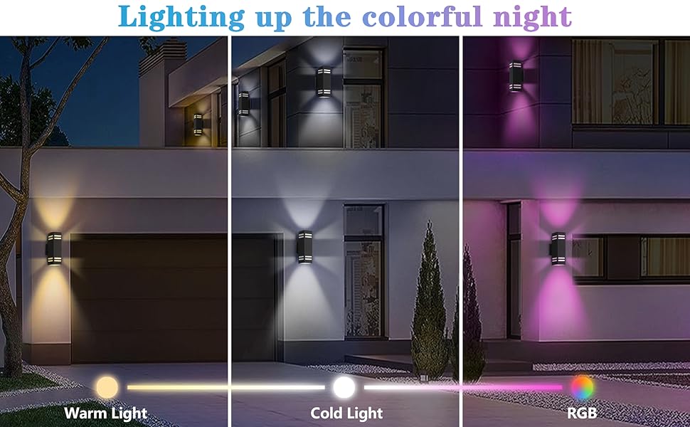ambiance outdoor wall lights up down