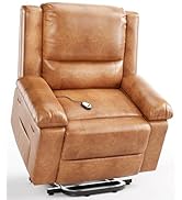 GarveeHome Power Lift Recliner Chair - Heat and Massage, Faux PU Electric Lift Recliner for Elder...
