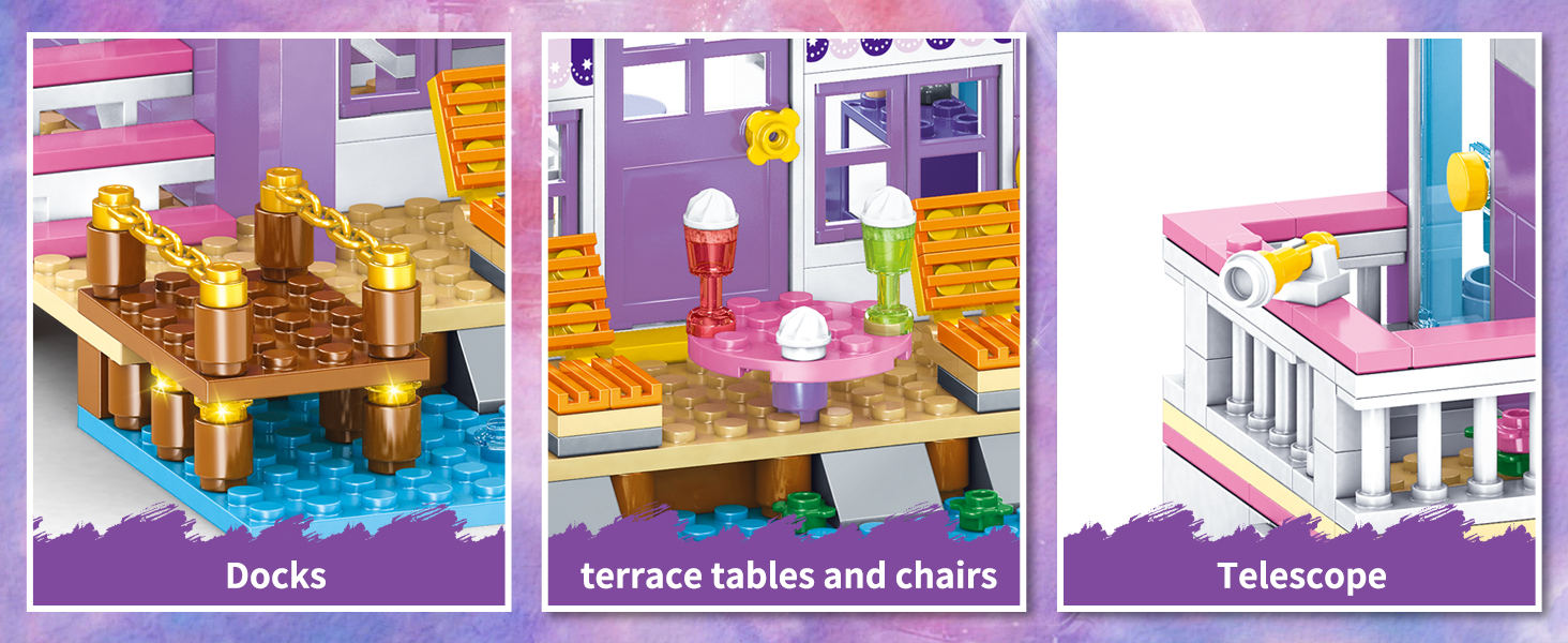 WinGift 955 Piece Beach House Building Set,Seaside Beach