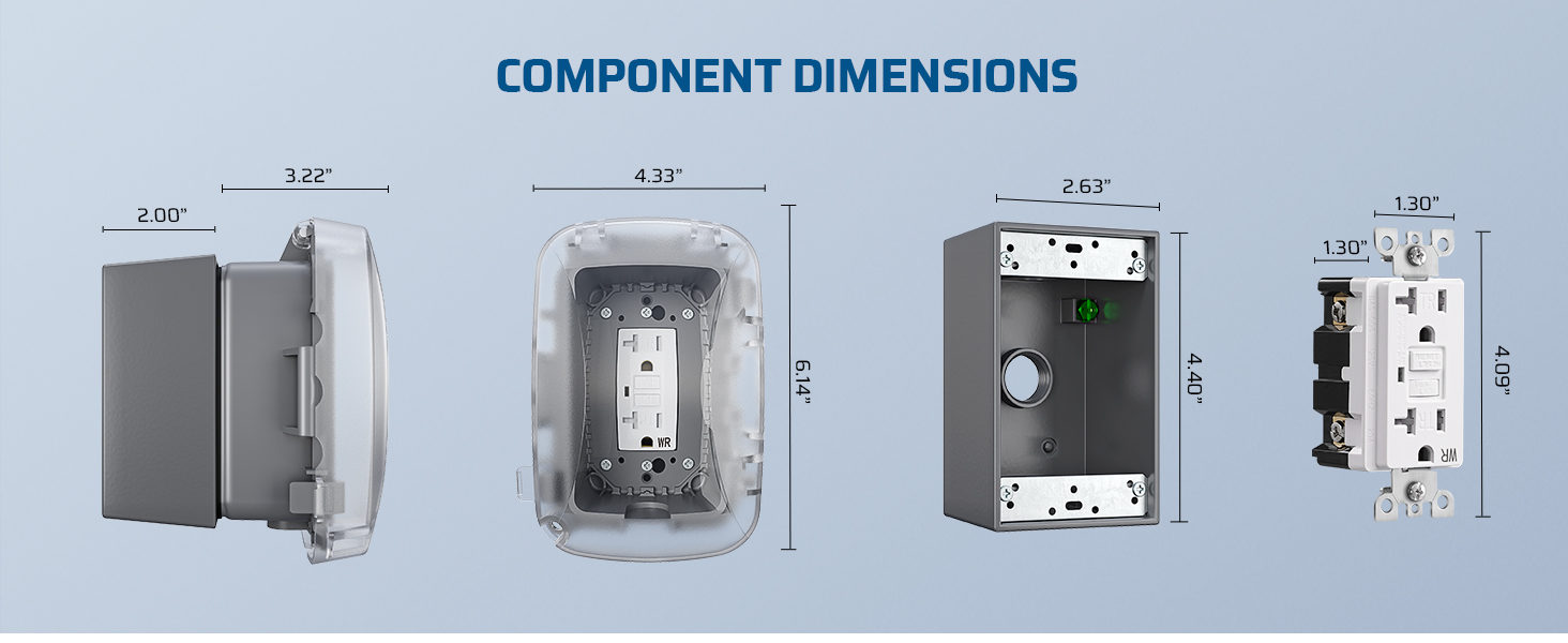 Heavy Duty GFCI Outlet Kit with Self Test